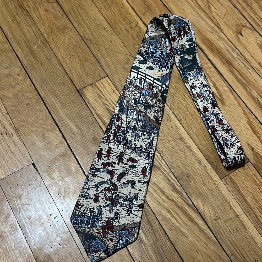 Vintage where’s Waldo by Schreter silk tie